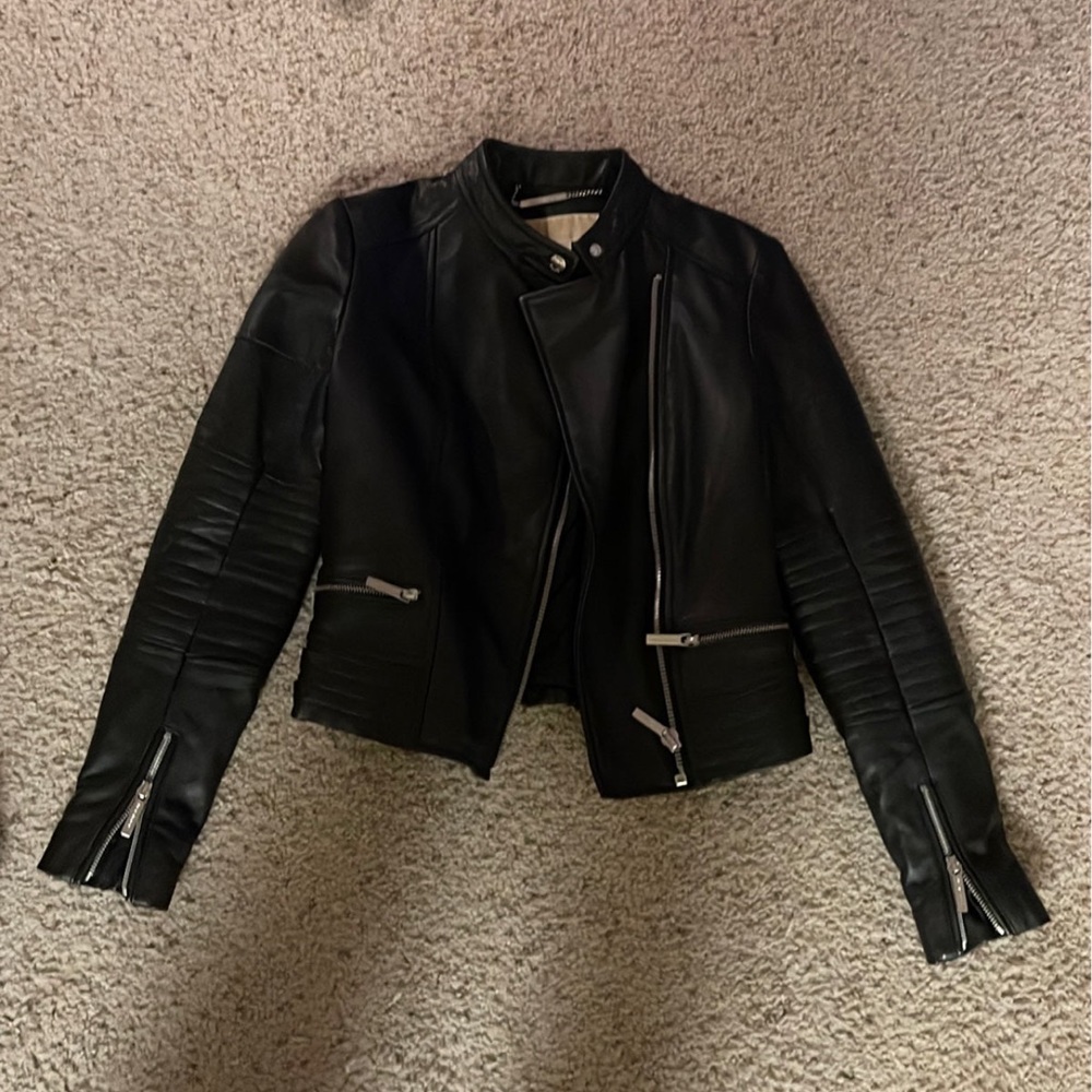 Michael kors leather jacket